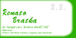 renato bratka business card